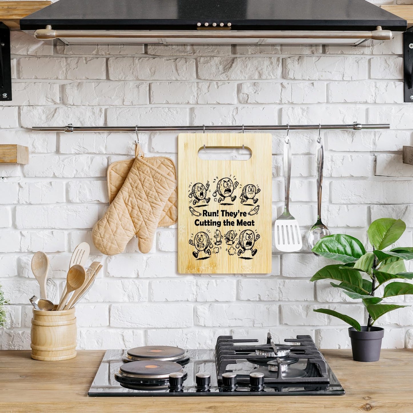 Best Dad Ever Bamboo Cutting Board, Grilling Gift For Men, Funny Charcuterie Boards for Home Kitchen Decor, Father's Day Birthday Gifts for Dad from Daughter Son -047