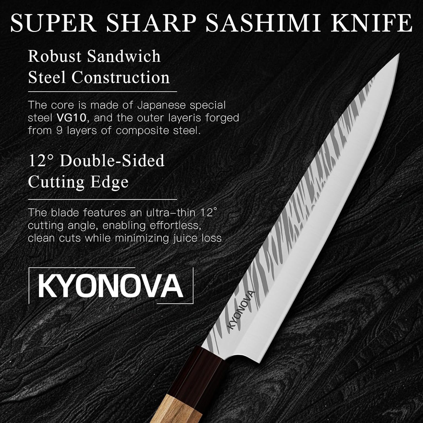7 Inch Santoku Knife, 9-Layer VG10 High Carbon Steel Multipurpose Japanese Kitchen Knife, Sharp Steak Knife & Brisket Knife with Rosewood Handle for cutting meat for Home & Restaurant