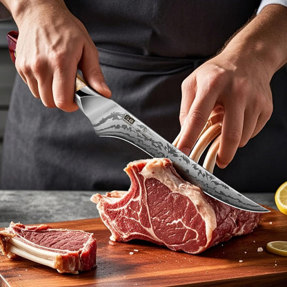 SHAN ZU Damascus Chef Knife, SG2 Powder Steel Japanese Kitchen Knife, 7 inch Hand Forged 91 Layers Damascus Steel Ultra Sharp Knife with Ergonomic Maple Handle