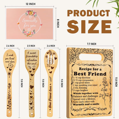 2026 Retirement Gifts for Woman,Cutting Board Set Retrement Gift for Women Nurse Teacher Coworker Leaving Going Away Farewell Gift for Retired Colleague Leader Friend, Recipe for a Great Retirement