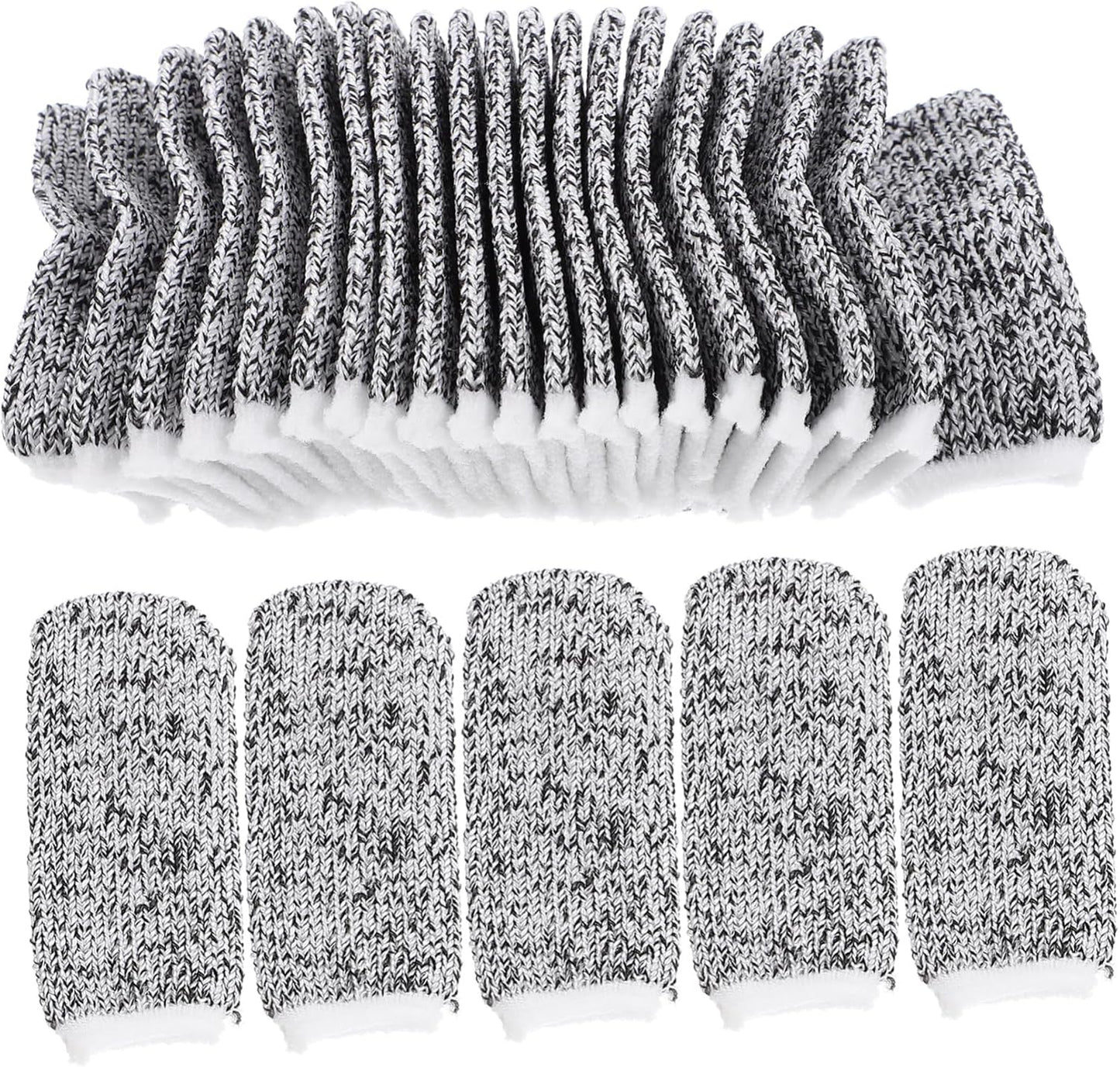 Luxshiny 60Pcs Reusable Cut Resistant Sleeves for Kitchen DIY and Sculpture Work Breathable Thumb Protectors for Enhanced Comfort and Safety