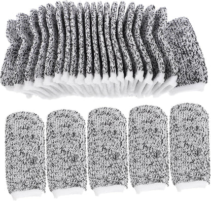 Luxshiny 60Pcs Reusable Cut Resistant Sleeves for Kitchen DIY and Sculpture Work Breathable Thumb Protectors for Enhanced Comfort and Safety