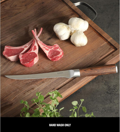 Babish 5-Inch Forged Utility Knife – High-Carbon 1.4116 German Steel Full Tang Kitchen Knife for Precision Cutting and Durability