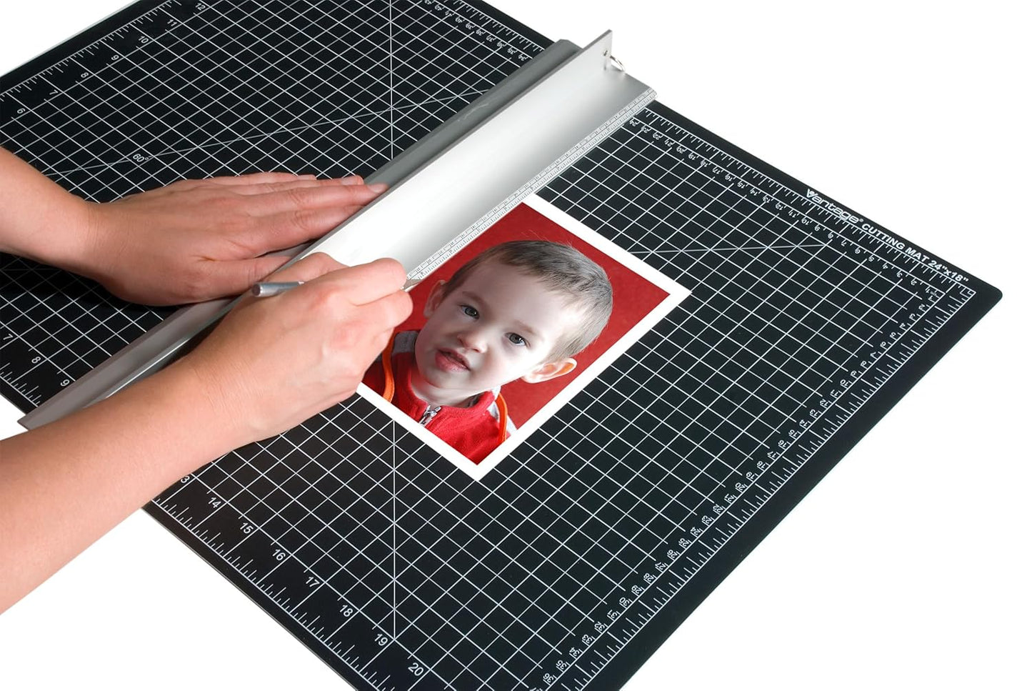 Dahle Vantage 10680 See-Through Premium Self-Healing Cutting Mat, 9"x12", 1/2" Grid, 5 Layers for Max Healing, Perfect for Crafts & Sewing, Clear