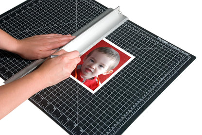 Dahle Vantage 10680 See-Through Premium Self-Healing Cutting Mat, 9"x12", 1/2" Grid, 5 Layers for Max Healing, Perfect for Crafts & Sewing, Clear