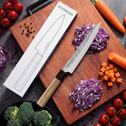 7 Inch Santoku Knife, 9-Layer VG10 High Carbon Steel Multipurpose Japanese Kitchen Knife, Sharp Steak Knife & Brisket Knife with Rosewood Handle for cutting meat for Home & Restaurant