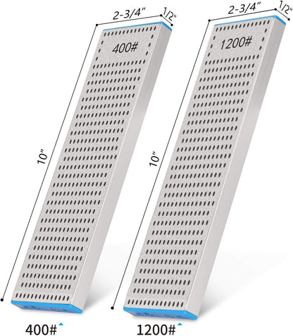 | DMD Double-Sided Diamond Sharpening Stone | Delux Diamond Whetstone | Professional Bench Stone | Knife Chisel Honing Stone| 10 Inch | (150/400#) | Durable Quality and Exquisite Design