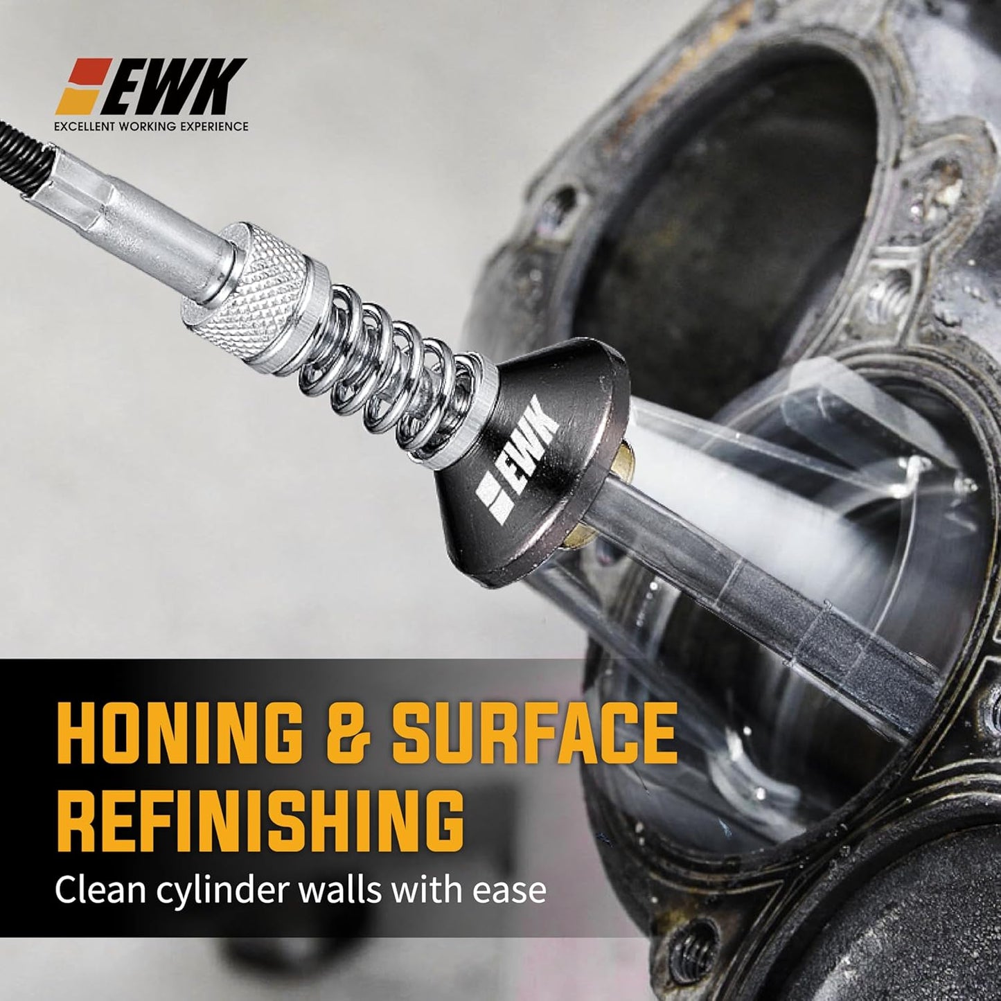 EWK 2" to 7" 3 Stones Engine Cylinder Hone Tool Adjustable Cylinder Deglazer Piston Honer 220 Grit