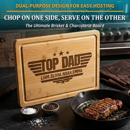 Personalized Cutting Board - Custom Bamboo Engraved Chopping Board for Kitchen - Unique Housewarming Gift for Couples & New Home - Durable Bamboo Carving Board - 4 Size Option