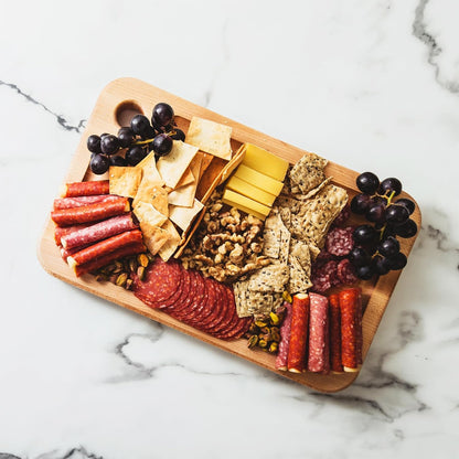 John Boos Prestige Series Rectangular Wooden Maple Cutting Board 18”x12” – 1.25” Thick, 8-lb Reversible Butcher Block with Juice Groove, Edge-Grain & Finger Grip Hole – Made in the USA