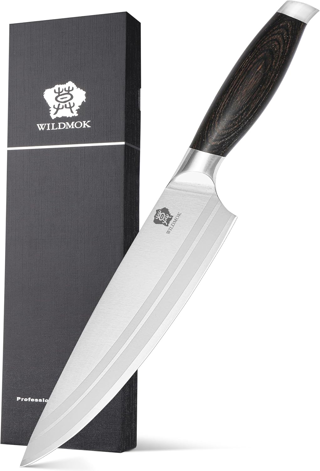 WILDMOK Meat Cleaver Knife 7.8 Inch, Ultra Sharp Chinese Chef's Knives - Kitchen Chopping Knife, German Steel & Ergonomic Handle for Meat Cutting Vegetable Slicing