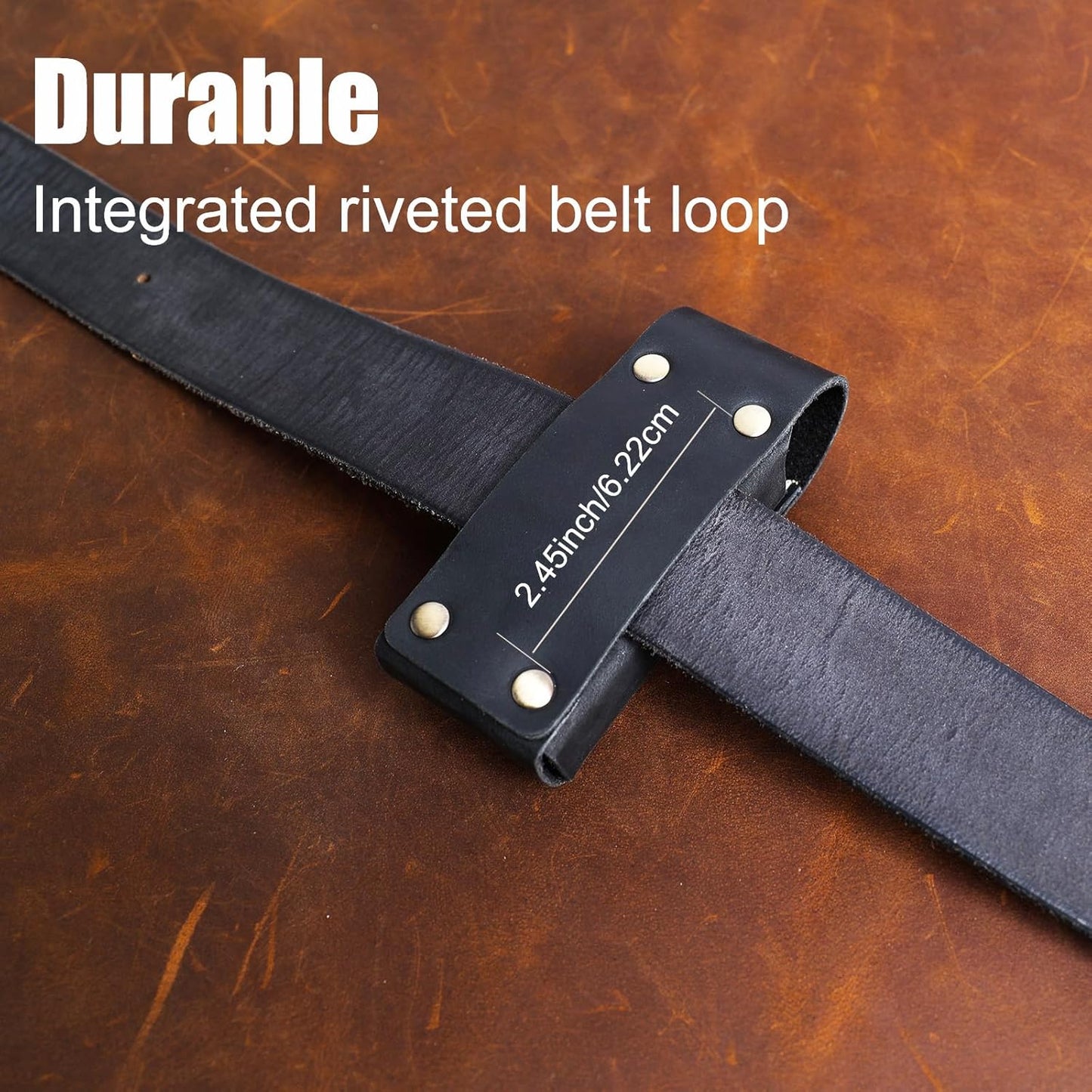 Topstache Leather Multitool Sheath - Multitool Holster for Belt - Belt Loop Multitool Pouch - Magnetic Closure Tool Pouch Case,