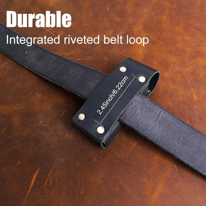 Topstache Leather Multitool Sheath - Multitool Holster for Belt - Belt Loop Multitool Pouch - Magnetic Closure Tool Pouch Case,