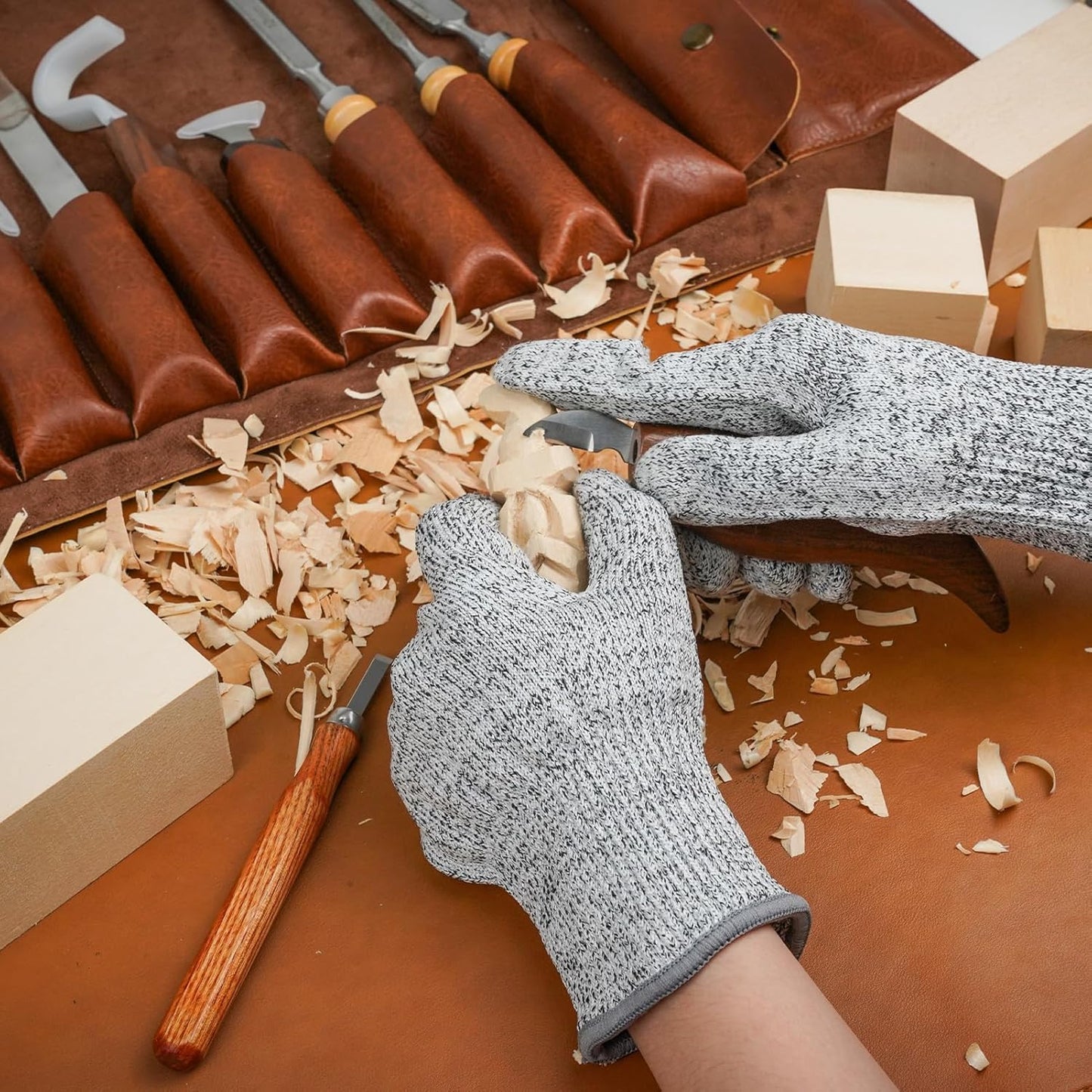 Basswood Carving Blocks, 19PCS Whittling Wood Blocks Kit with 3 Different Sizes, Bass Wood for Carving Easy to Use, for Kids and Adults