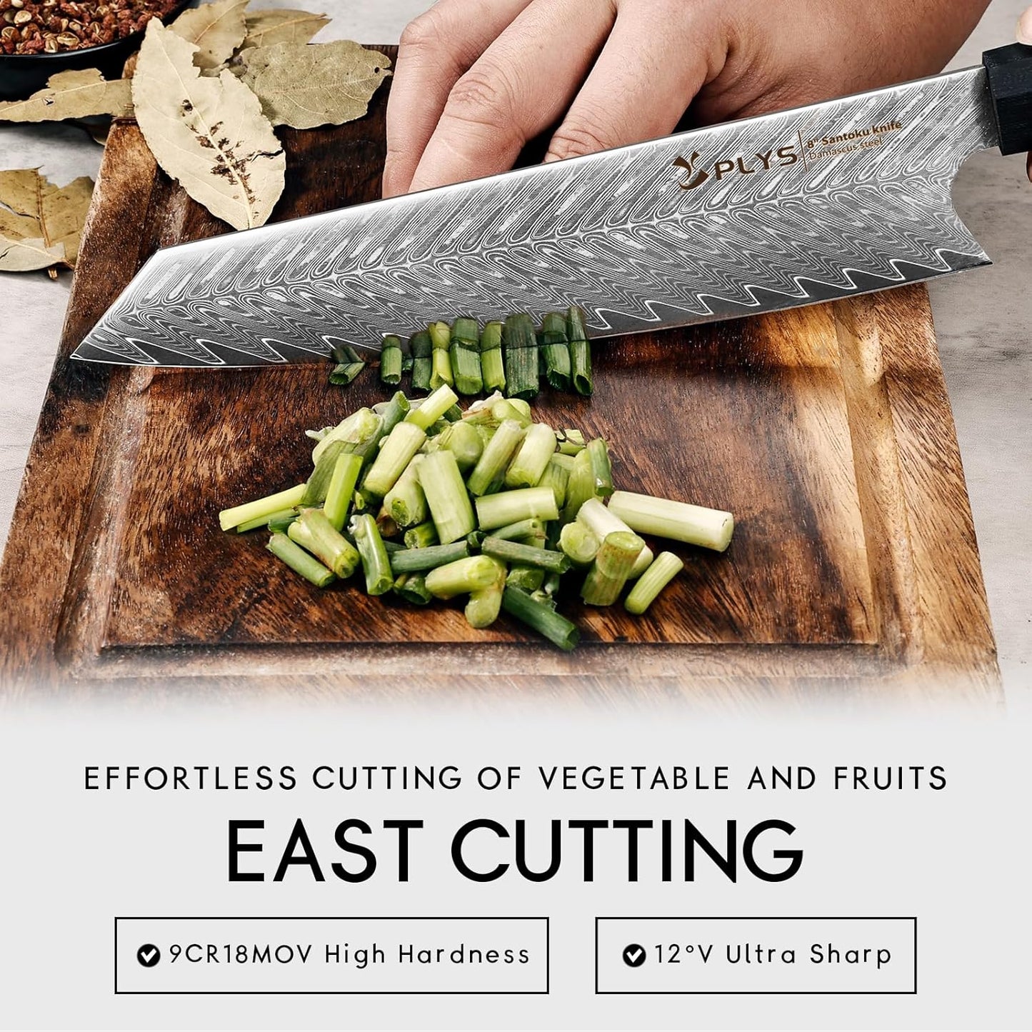 Kiritsuke Knife Damascus Kitchen Knives: 8-Inch Japanese Aus10 Professional Meat Knife with G10 Ergonomic Handle, Christmas Gift with Gift Box