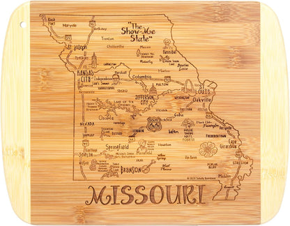 Totally Bamboo A Slice of Life New Jersey State Serving and Cutting Board, 11" x 8.75" - Colors A