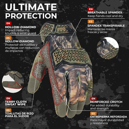 HANDLANDY Work Gloves for Men & Women, Utility Mechanic Working Gloves Touch Screen, Flexible Gardening Gloves for Yard