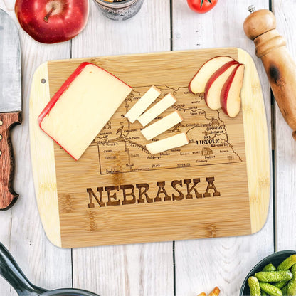 Totally Bamboo A Slice of Life New Jersey State Serving and Cutting Board, 11" x 8.75" - Colors A