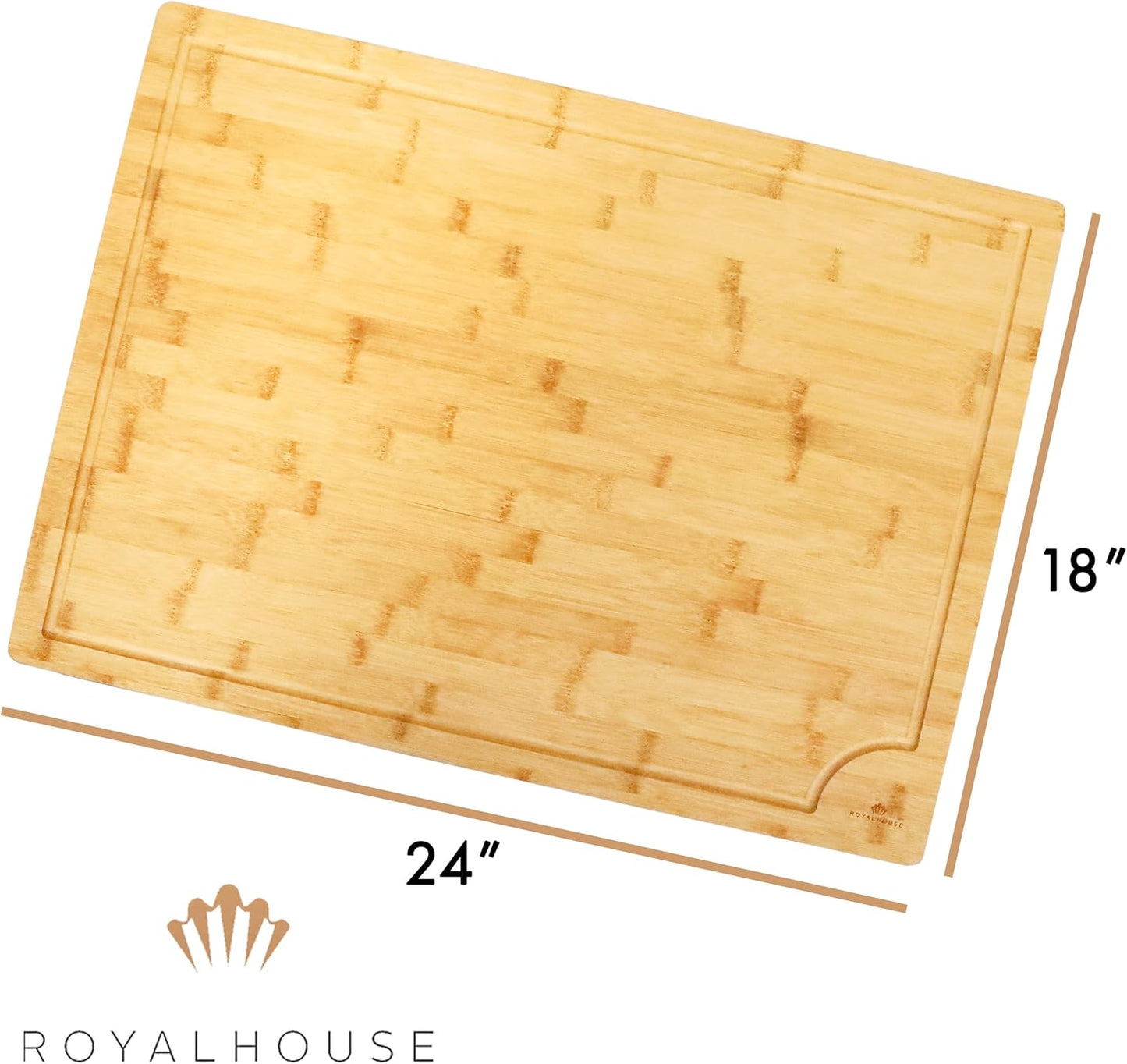 Large Cutting Board, 15x10x0.5 Bamboo Cutting Boards for Kitchen with Juice Groove and Kitchen Chopping Board for Meat Cheese board Heavy Duty Serving Tray,