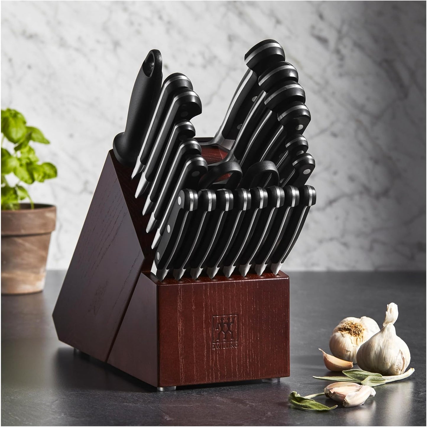 22-pc, Knife block set, black matte
