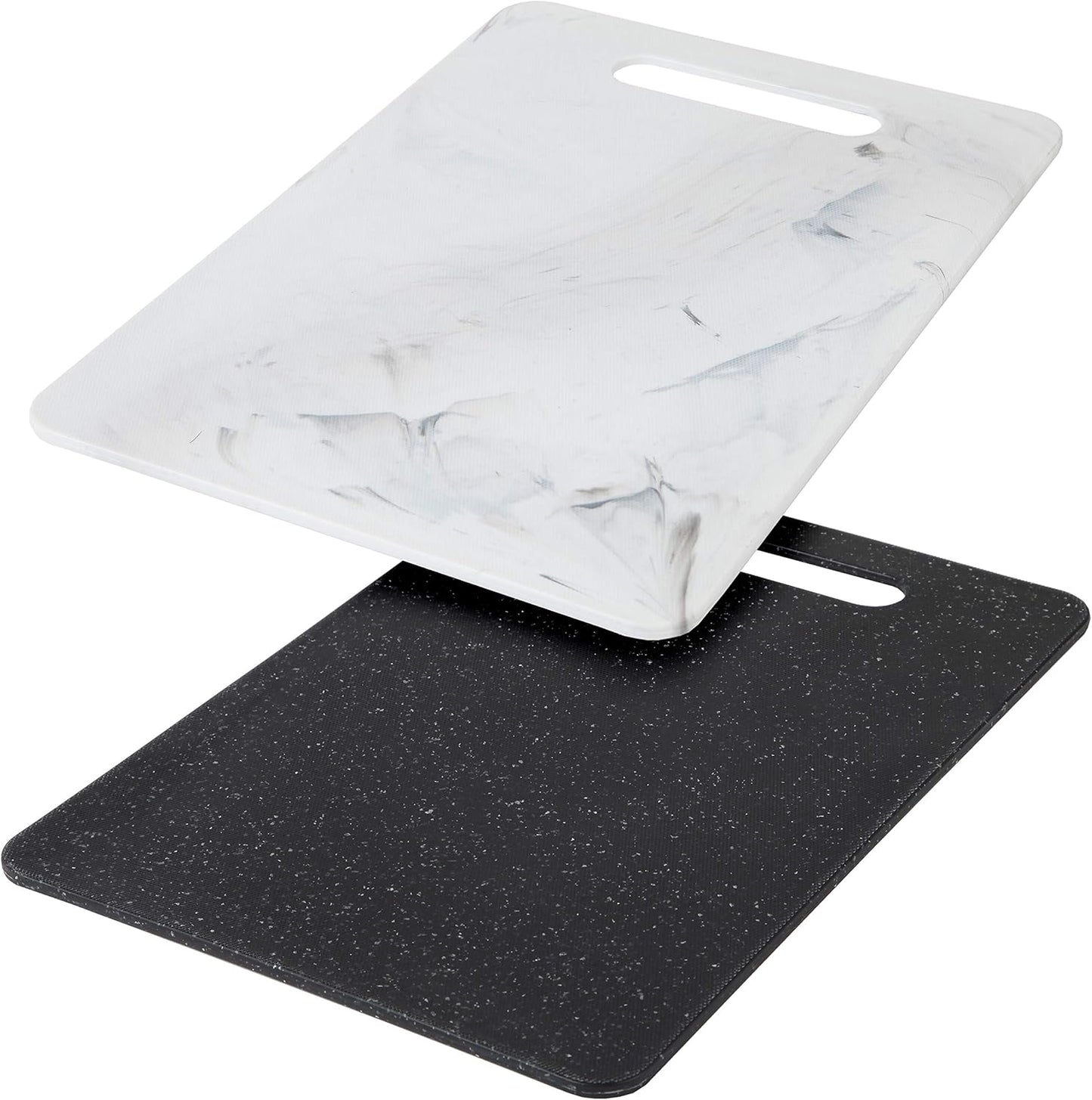 Lily's Home Plastic Kitchen Cutting Board Set of 2 - Non-Toxic, BPA-Free - Healthy Kitchen Boards - Dishwasher Safe - Ideal for Chopping, Slicing, and Dicing - Durable, Easy-to-Clean