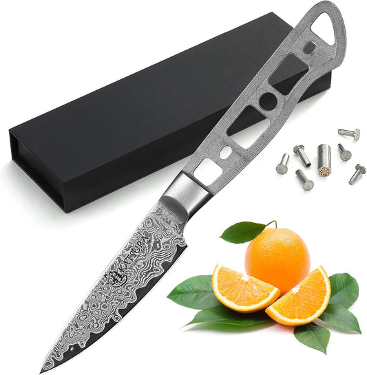 KATSURA Woodworking Project Kit – Gyuto Chef Knife Blank – 8 Inch – 45mm Wide Blade – Japanese Premium AUS 10, 67 Layers Damascus Steel