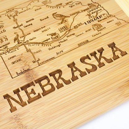 Totally Bamboo A Slice of Life New Jersey State Serving and Cutting Board, 11" x 8.75" - Colors A