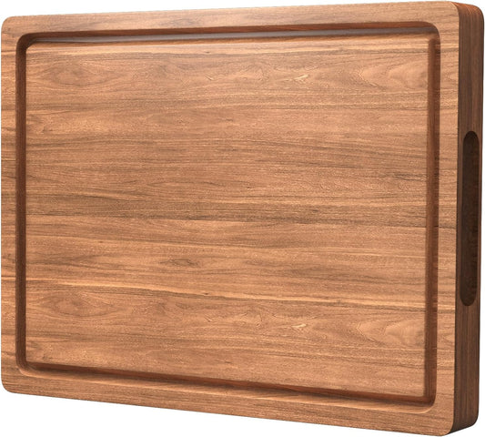 Acacia Wood Cutting Boards Set with Juice Groove & Handles for Kitchen 3-Piece Charcuterie Chopping Board for Meat Cheese Fruits Vegetables