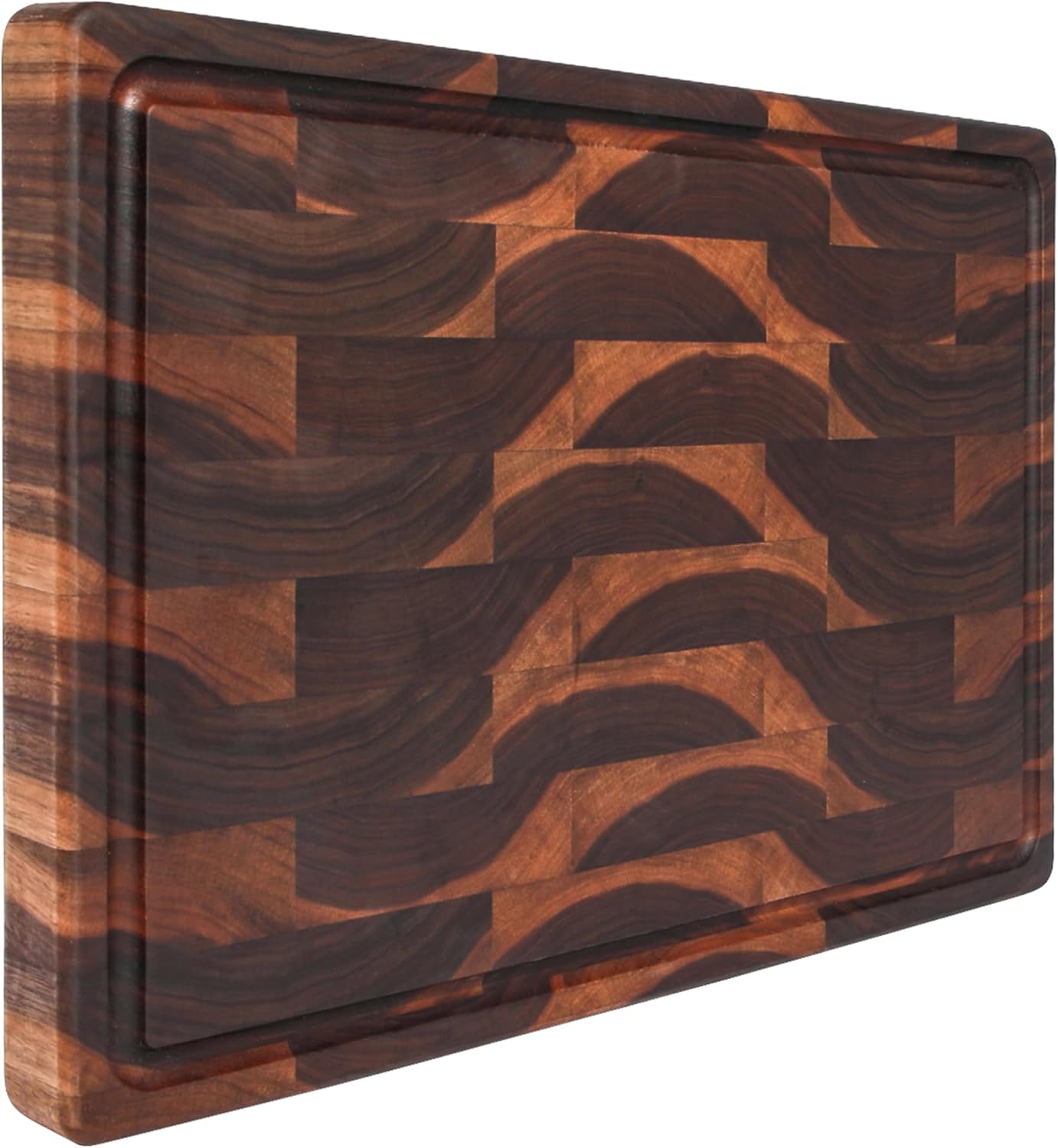 Large End Grain Walnut Cutting Board, Wedding Gift, Walnut or Maple Butcher Block with Rubber Feet, Up to 2” Thick, Personalized Cutting Board, Christmas Gift, Made in the USA