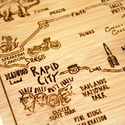 Totally Bamboo A Slice of Life New Jersey State Serving and Cutting Board, 11" x 8.75" - Colors B