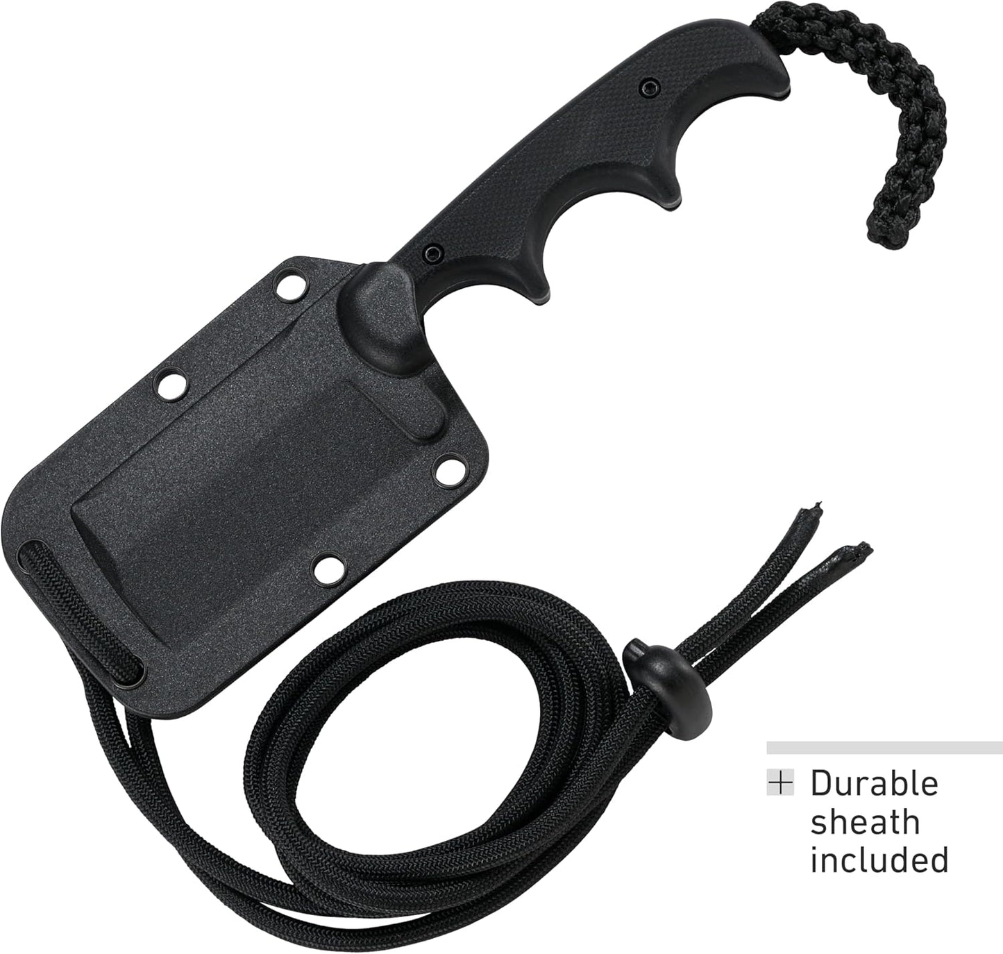 CRKT Minimalist Bowie Outdoor Survival Fixed Blade Knife with Sheath: Stainless Steel Plain Edge Blade, Micarta Handle, 2387