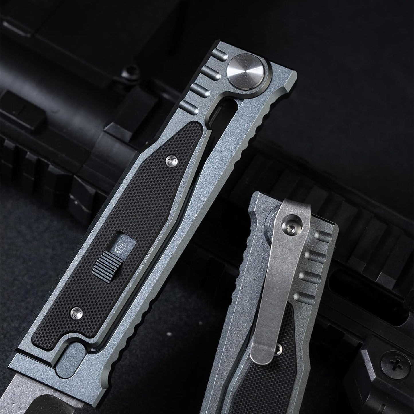 cckk Pocket Knife, Folding Knife, Camping Outdoor edc Knives with Clip 3.15" Steel Blade Aluminium inlay G10 Handle.Camping Folding Knife for Men woman