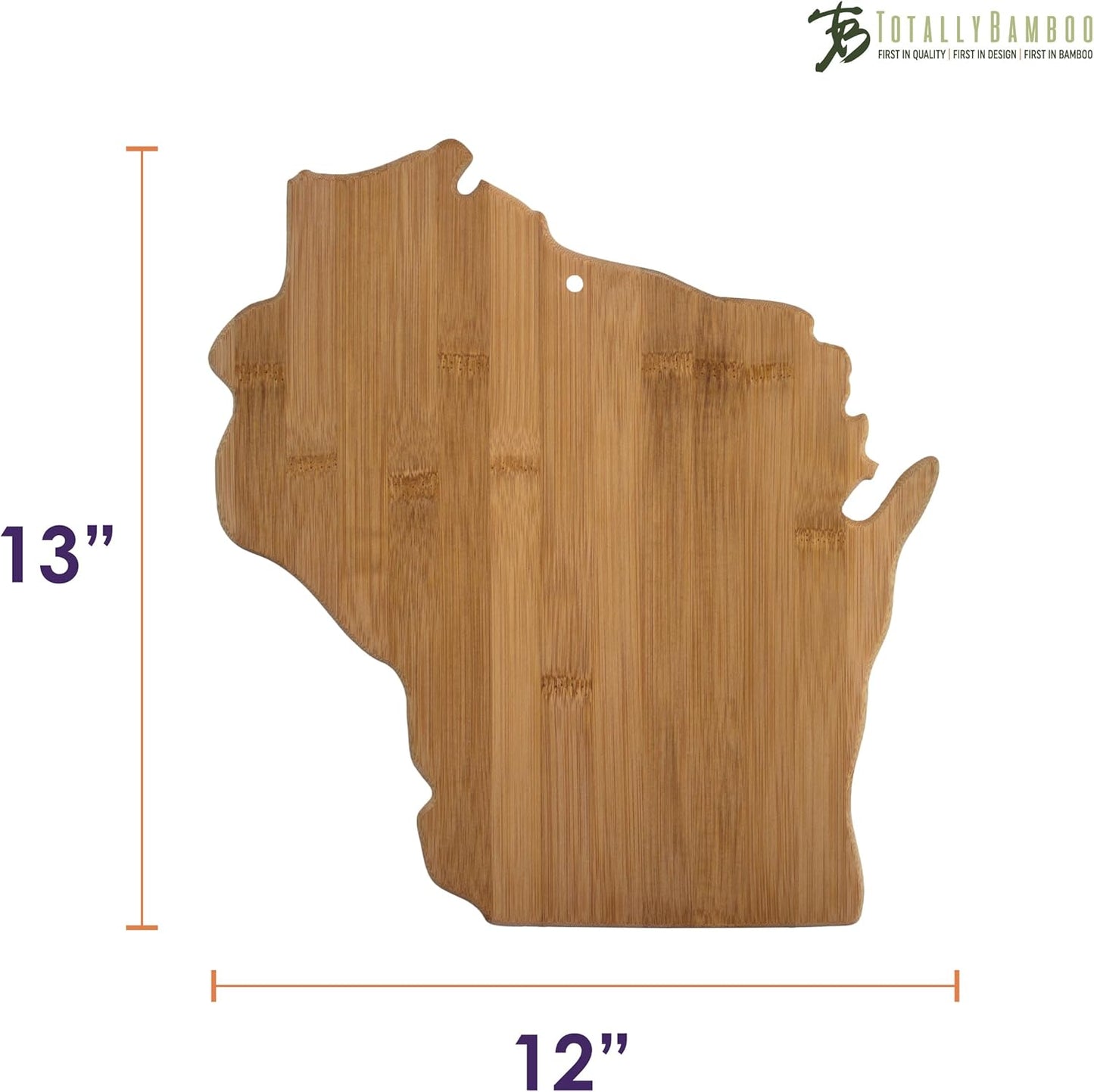 Totally Bamboo Oklahoma State Shaped Bamboo Serving and Cutting Board