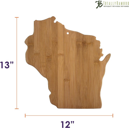 Totally Bamboo Oklahoma State Shaped Bamboo Serving and Cutting Board