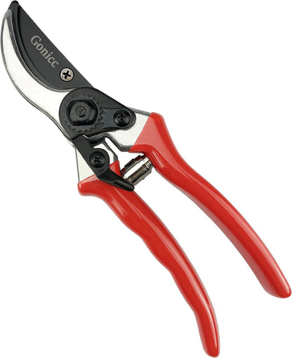 gonicc 8" Professional Premium Titanium Bypass Pruning Shears (GPPS-1003), Hand Pruners, Garden Clippers, Bonsai Cutters