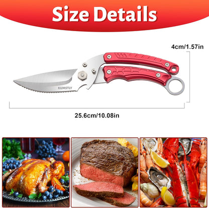 Kitchen Scissors All Purpose Kitchen Shears Heavy Duty for Cutting Chicken, Turkey, Meat, Bones, Vegetables Stainless Steel Spatchcock Shears Multipurpose Food Scissors