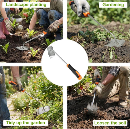 Weeder Tool,2026 Portable Weeding Tool,Stainless Steel Garden weed pulling tool,Adopt Anti slip Rubber handle,conforms to ergonomic curves,Suitable For Vegetable Cultivation And Horticulture on Farms