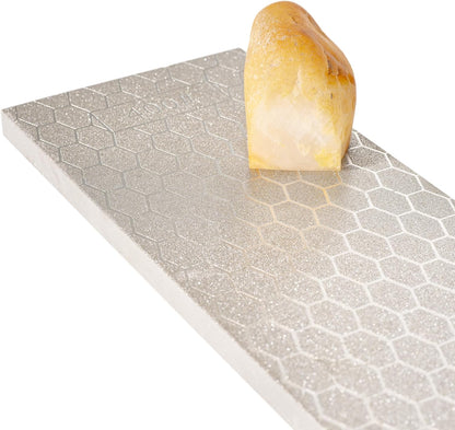 8 inch Diamond Sharpening Stone Knife Sharpener, 400/1000 Dual Grit Honing Stone Lapping Plate for Scissor Chisels Blades Woodworking Tool