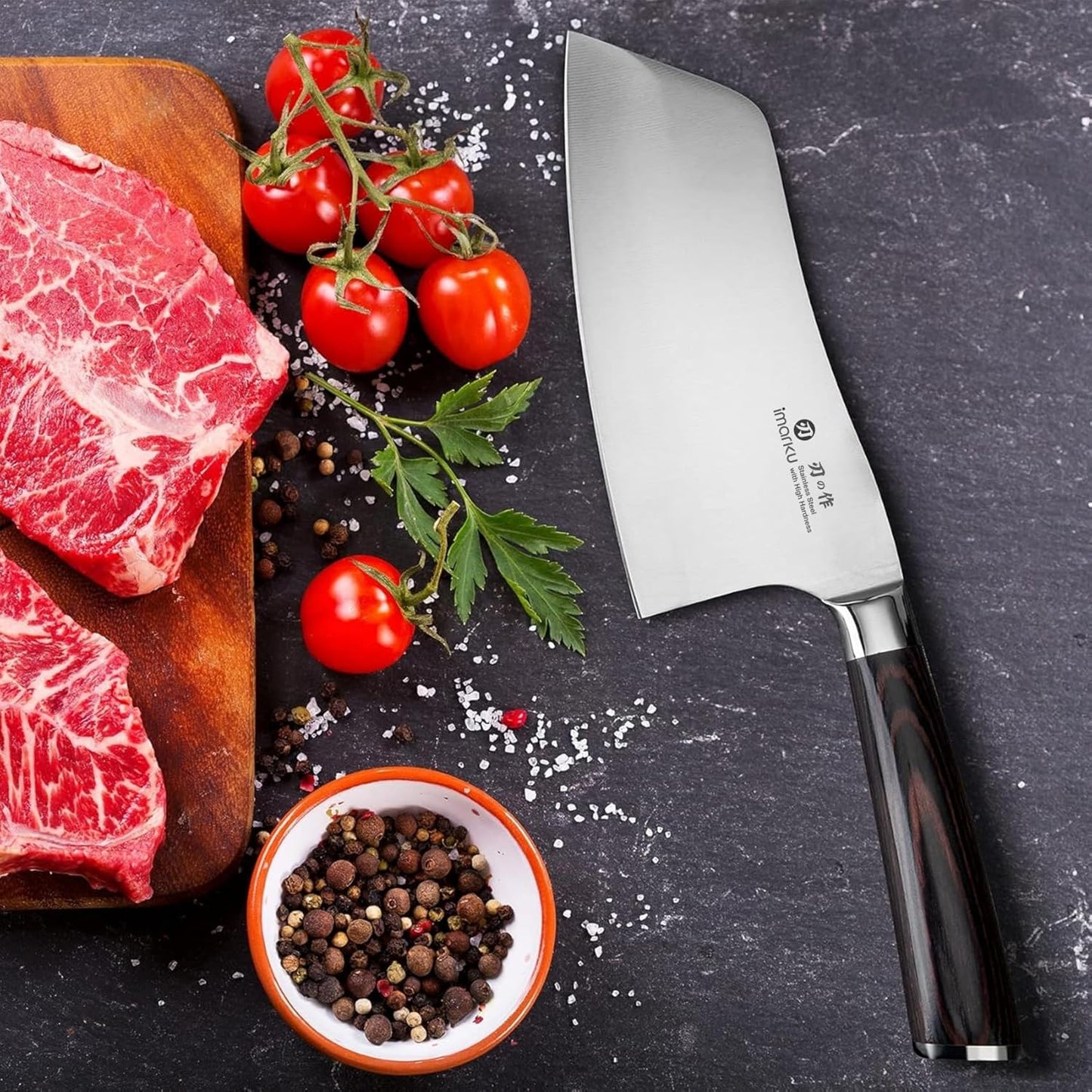 imarku Santoku Knife-Super Sharp Chef Knife Made of High Carbon Stainless Steel, Kitchen Knife with Ergonomic Handle, Great Sharp Knife on Christmas and Birthday for Her Him