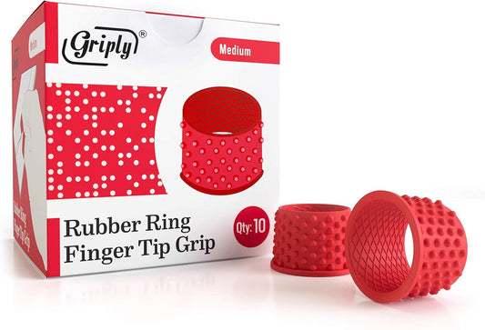 Griply Rubber Finger Tips | Hand Grips | Rubber Tip Finger Protector | Finger Pads (Extra Large)