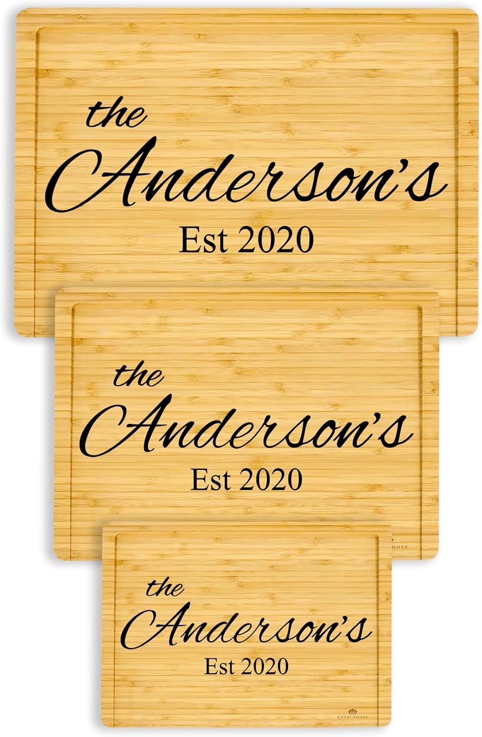 Large Cutting Board, 15x10x0.5 Bamboo Cutting Boards for Kitchen with Juice Groove and Kitchen Chopping Board for Meat Cheese board Heavy Duty Serving Tray,