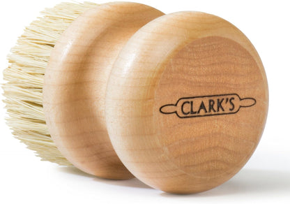 CLARK'S Cutting Board Scrub Brush - for Applying Food Grade Mineral Oil - Food Safe Wood Stain - Ideal for Wooden Butcher Blocks - Bamboo - Cast Iron - Countertops - Maple Construction - Food Safe