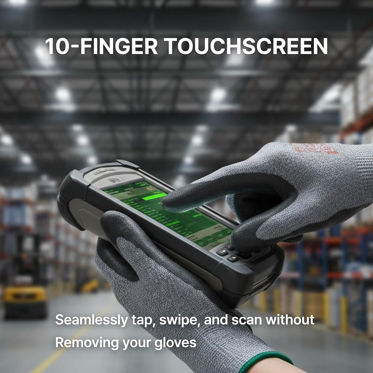 DEX FIT Nitrile Work Gloves FN330, 15-Gauge 3D Snug Stretch Fit, Touchscreen, Power Grip in Wet & Oily Conditions, Mechanic & Warehouse, Men & Women, Black, M, 3 Pairs