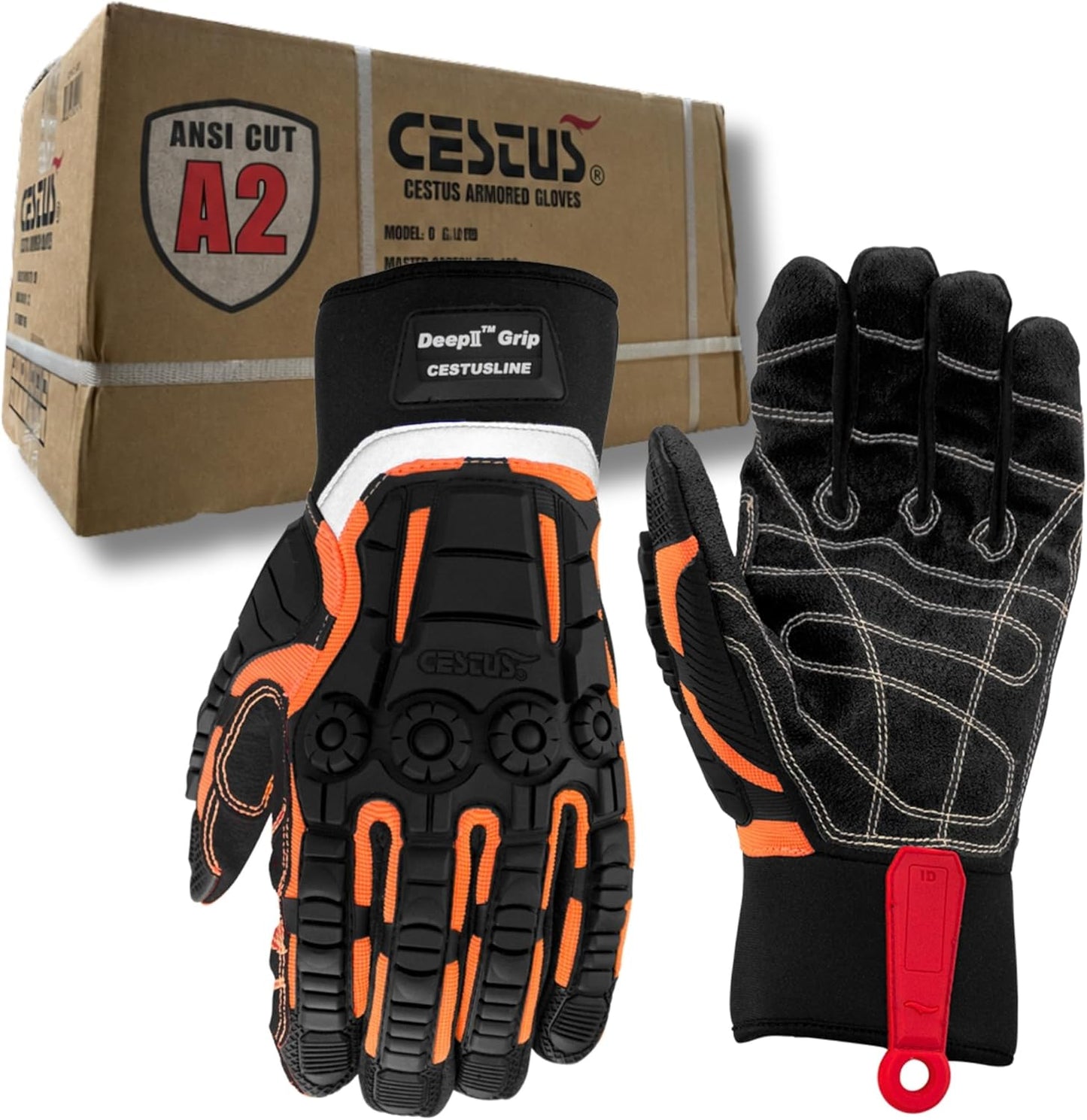 Cestus 3075, Impact Gloves, Coarse Grit Palm for Firefighter Extrication, Rigging, Trucking