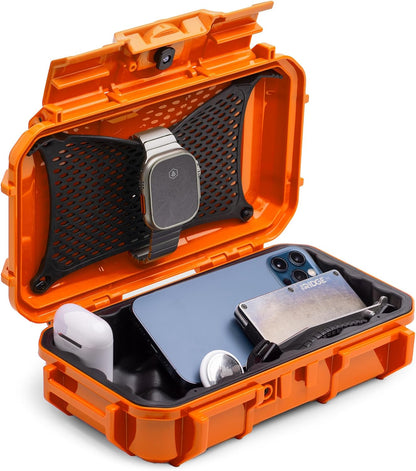 Evergreen 56 Dry Box - EDC Tough Protective Case USA Made for Organization of Cameras, Phones, Camping, Fishing, Hiking, Water Sports (Red)