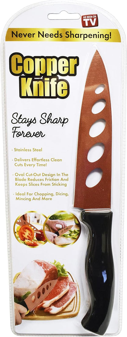 Copper Knife - 2 Pack. Never Needs Sharpening - COPPER KNIFE Stainless Steel Stays Sharp Forever