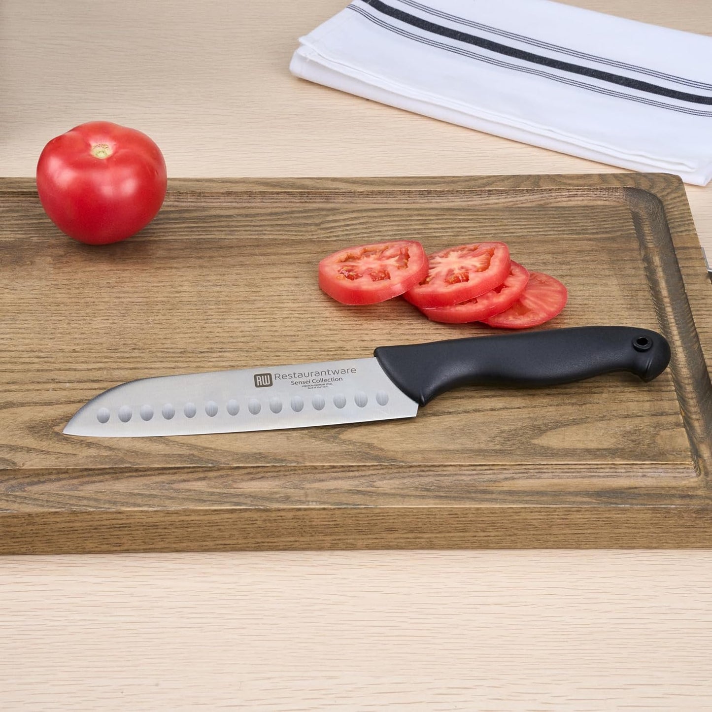Restaurantware Sensei Back of the Haus - 8-inch Offset Bread Knife - Professional Chef's Kitchen Knife - Durable German Steel - Stain Resistant - With HACCP Coding For Food and Allergen Safety