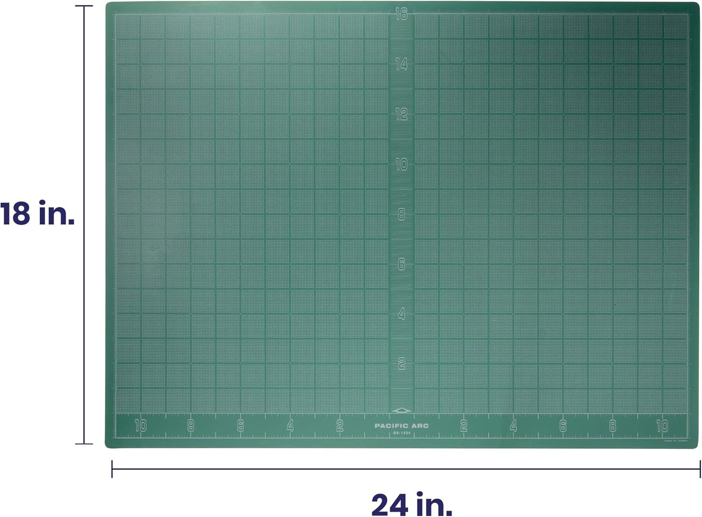 Pacific Arc Double Sided Self Healing Cutting Mat - Thick and Durable Vinyl Rotary Cutting Mat for Sewing & Scrapbook Paper Cutting Mat (09"x 12")