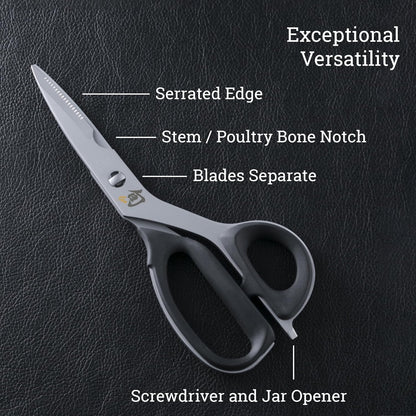 Shun 3-Piece Shear Set, Includes Multi Purpose, Kitchen and Herb Shears, Heavy Duty Cooking Scissors, Durable 420J2 Stainless Steel, Kitchen Shears Set for Professional and Home Chefs
