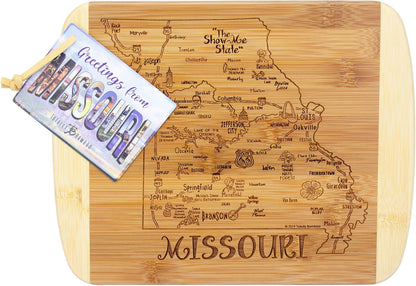 Totally Bamboo A Slice of Life New Jersey State Serving and Cutting Board, 11" x 8.75" - Colors A